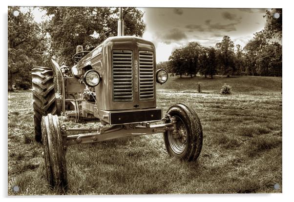 Vintage Tractor Acrylic by Gavin Wilson