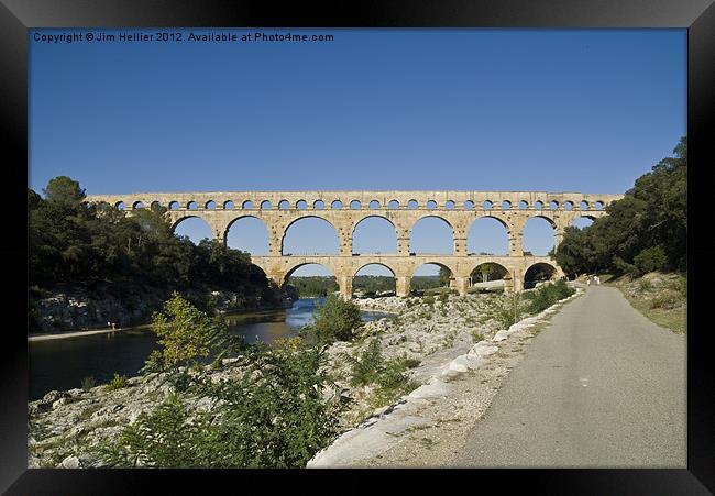 Pont Du Gard Framed Print by Jim Hellier