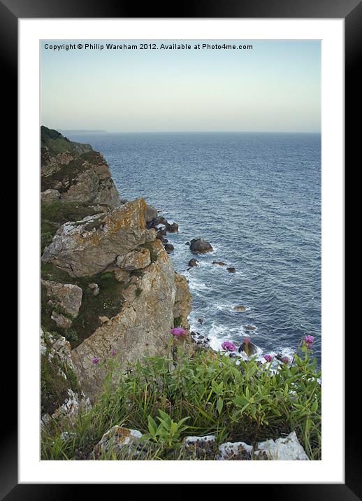Cliffs at Dungy Head Framed Mounted Print by Phil Wareham