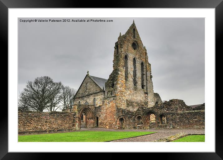 Ruins Of Kilwinning Abbey Framed Mounted Print by Valerie Paterson