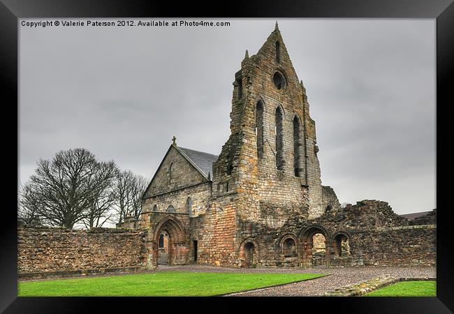 Ruins Of Kilwinning Abbey Framed Print by Valerie Paterson