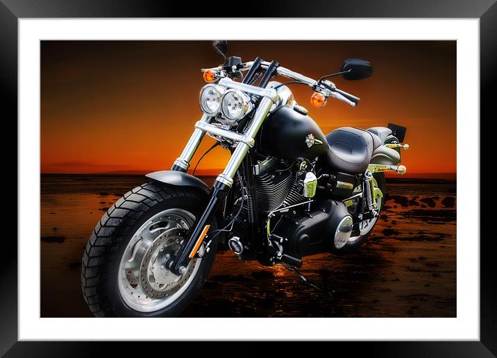 Harley-Davidson Framed Mounted Print by Sam Smith
