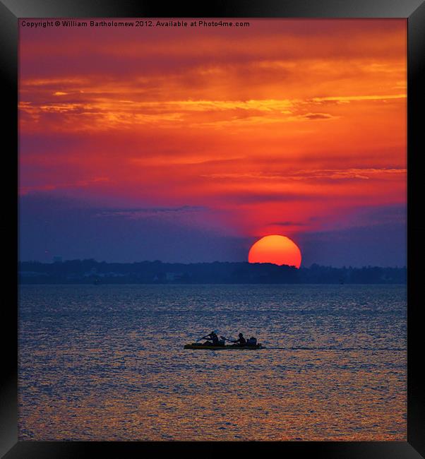 Big Sun Paddle Framed Print by Beach Bum Pics