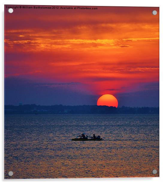 Big Sun Paddle Acrylic by Beach Bum Pics