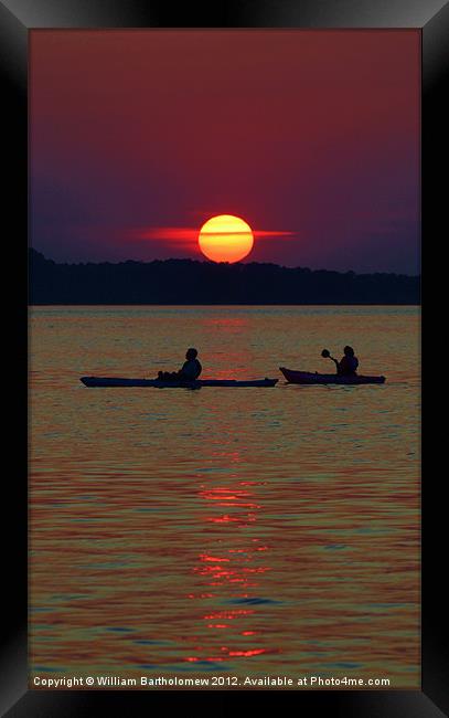 Saturn Setting Framed Print by Beach Bum Pics