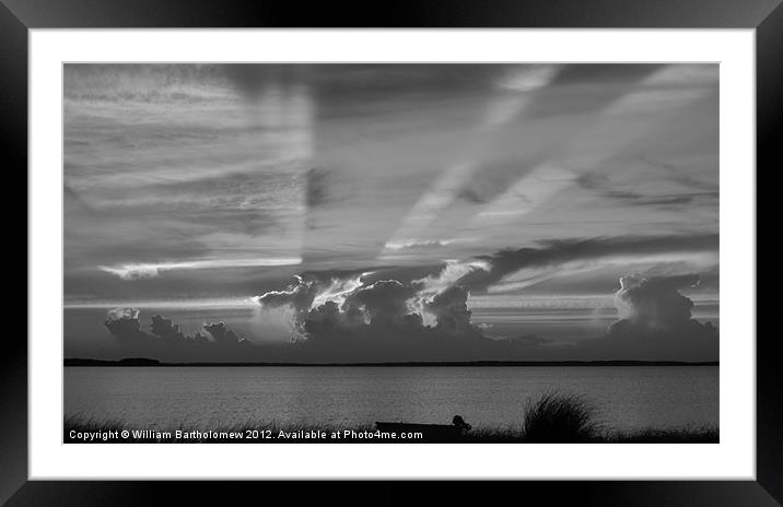 Gray Rays Framed Mounted Print by Beach Bum Pics