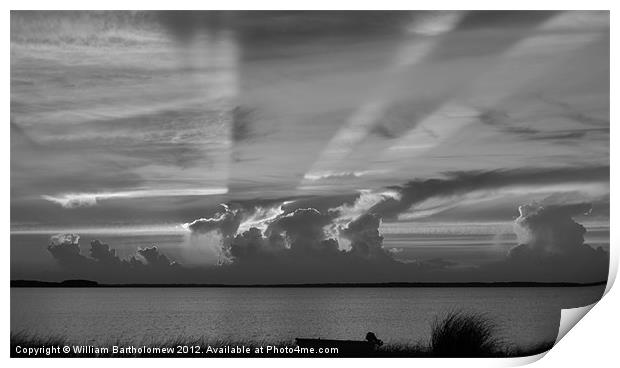 Gray Rays Print by Beach Bum Pics