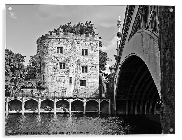 York City Lendal Bridge and tower Acrylic by Robert Gipson