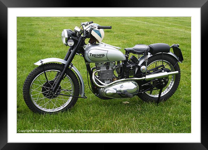 Triumph Trophy Motorcycle Framed Mounted Print by Nicola Clark