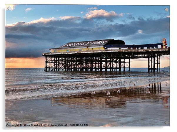 Central Pier -Blackpool Acrylic by Lilian Marshall