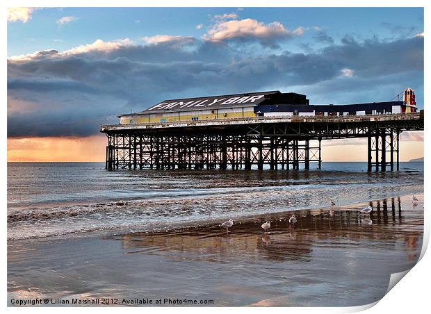 Central Pier -Blackpool Print by Lilian Marshall