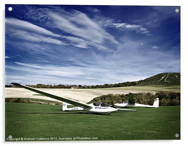 London Gliding Club Acrylic by Graham Custance