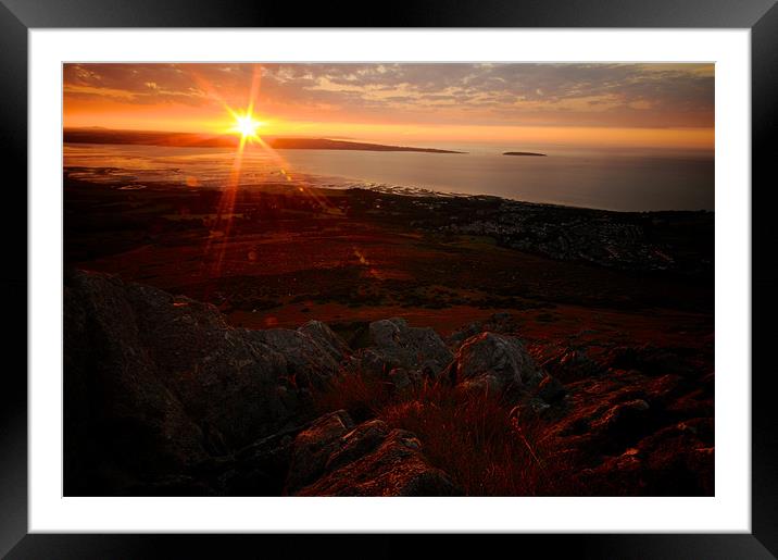 North Wales at Sunset Framed Mounted Print by Roger Cruickshank