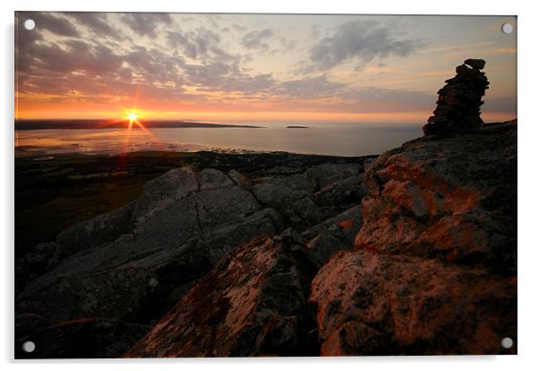 North Wales at Sunset(2) Acrylic by Roger Cruickshank