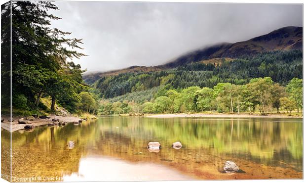 Loch Lubnaig Reflections Canvas Print by Chris Frost