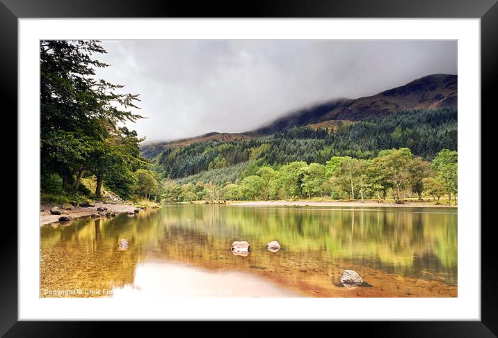 Loch Lubnaig Reflections Framed Mounted Print by Chris Frost