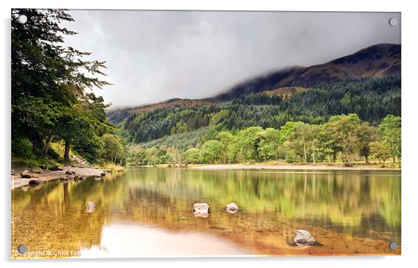 Loch Lubnaig Reflections Acrylic by Chris Frost