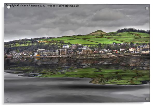 Largs Seafront Acrylic by Valerie Paterson