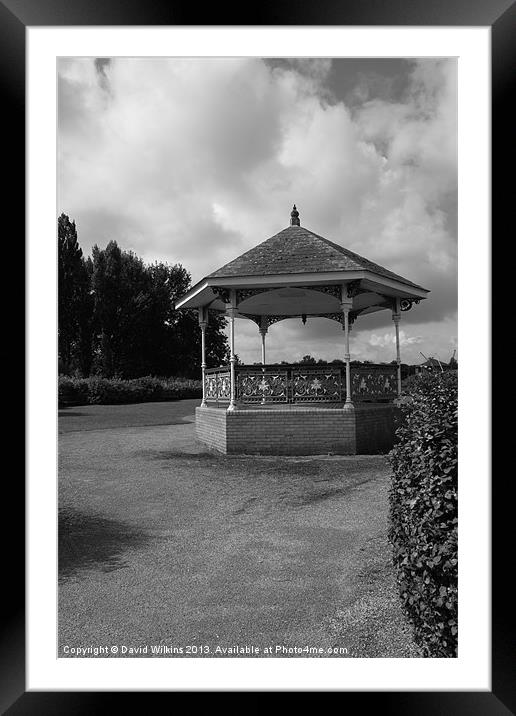 Bandstand, Willen Lake Framed Mounted Print by David Wilkins