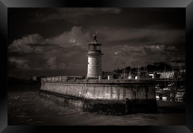 Ramsgate harbour Lighthouse Framed Print by Ian Hufton