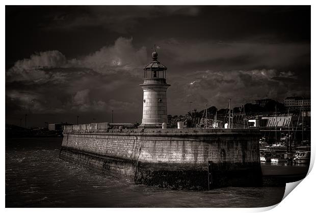 Ramsgate harbour Lighthouse Print by Ian Hufton