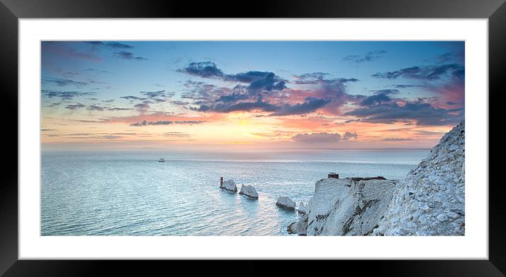 Needles Sunset Framed Mounted Print by Barry Maytum
