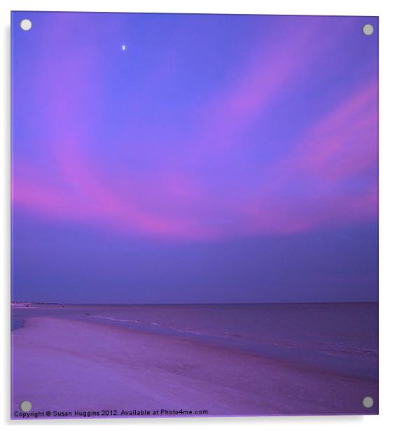 Mystical Wisps Of Purple Acrylic by Susan Medeiros