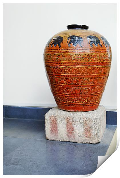 India Tribal Art Garden Vase Feature Print by Arfabita  