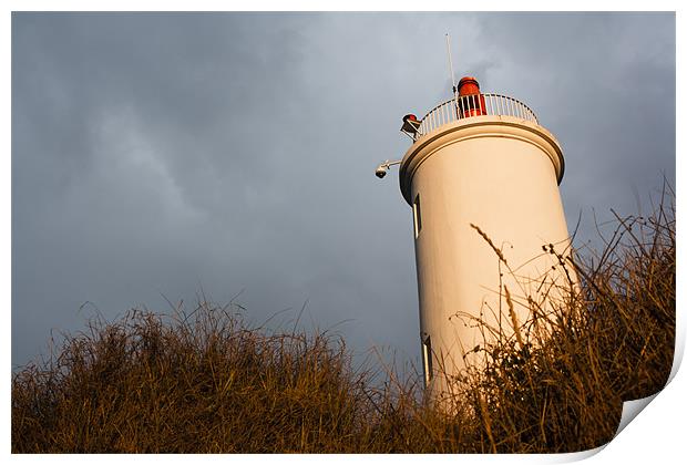 Lighthouse at dawn Print by Ian Jones