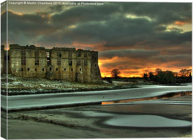 Castle Sunset Canvas Print by Martin Chambers