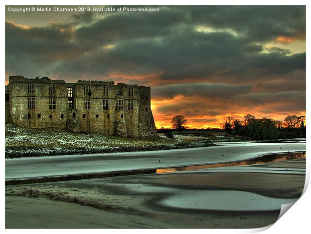 Castle Sunset Print by Martin Chambers