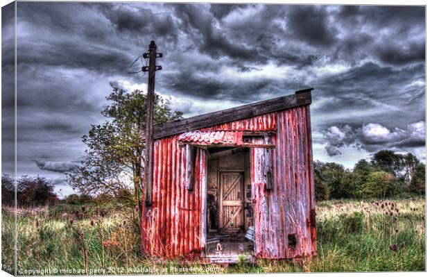 The Red Shed Canvas Print by michael perry