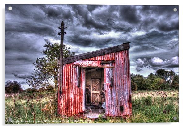 The Red Shed Acrylic by michael perry