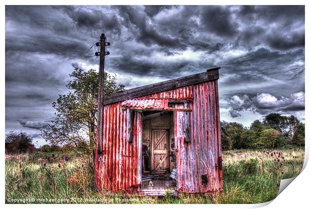 The Red Shed Print by michael perry