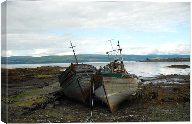 Isle of Mull Boats Canvas Print by Lisa Shotton