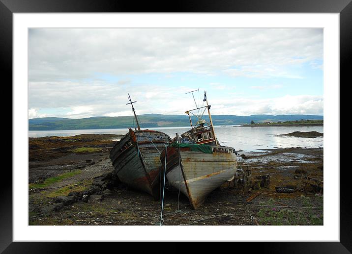 Isle of Mull Boats Framed Mounted Print by Lisa Shotton