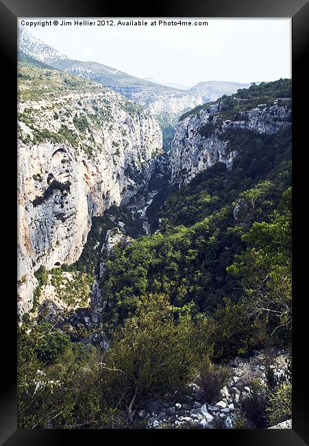 Canyon Du Verdon Framed Print by Jim Hellier