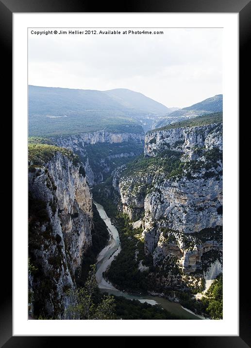 Canyon's Verdon Framed Mounted Print by Jim Hellier
