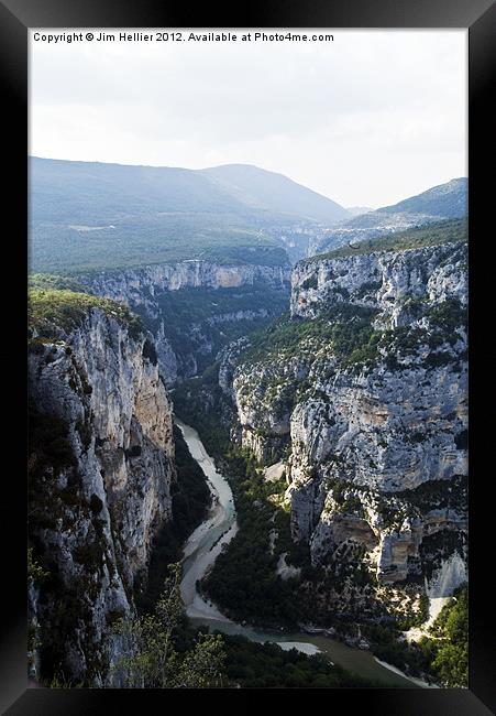 Canyon's Verdon Framed Print by Jim Hellier
