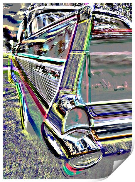 ABSTRACT 1967 CHEVROLET Print by mark graham
