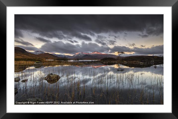 Loch Nah Achlaise Dawn Framed Mounted Print by Creative Photography Wales