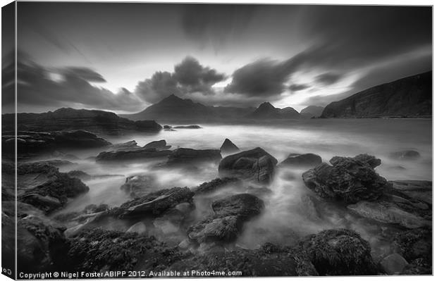 The Black Cuillins Canvas Print by Creative Photography Wales