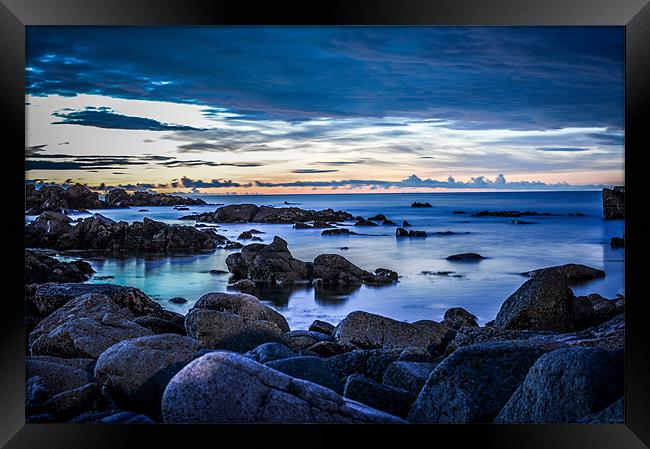 Ugie Beach,Peterhead Scotland by Bob Stephen Framed Print by Robert Stephen