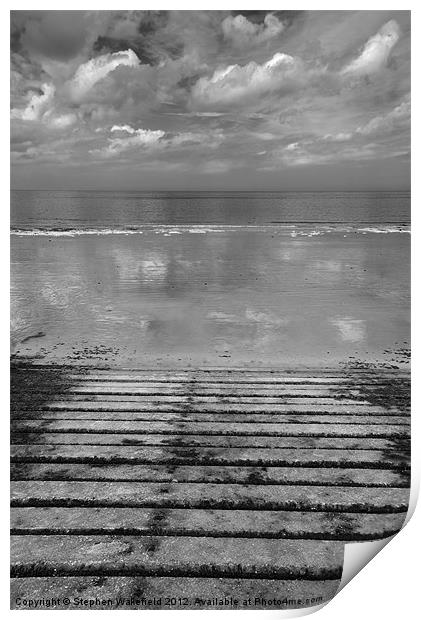 Reflections in the sand Print by Stephen Wakefield