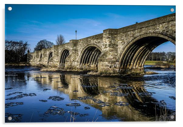 Bridge of Dee,Aberdeen Scotland by Bob Stephen Acrylic by Robert Stephen