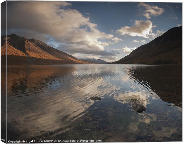 Loch Etive Reflection Canvas Print by Creative Photography Wales