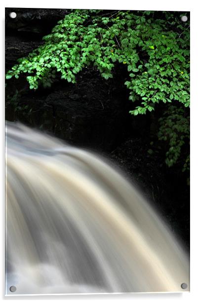 waterfall view Acrylic by Robert Fielding