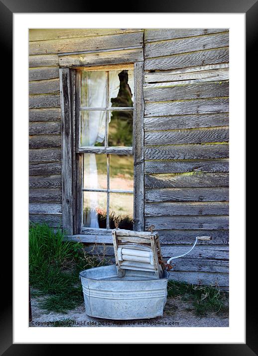 Window on Prairie Life Framed Mounted Print by Judy Hall-Folde