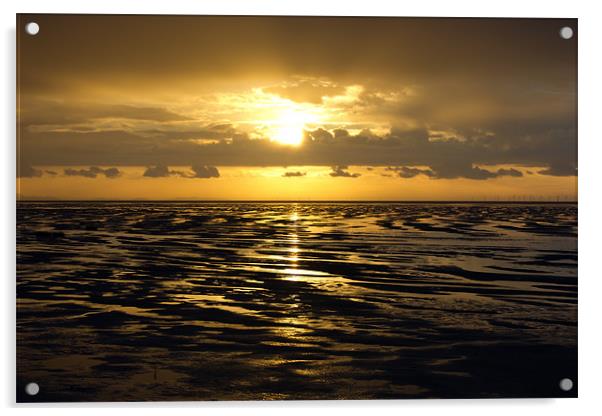 Hoylake sunset Acrylic by Paul Farrell Photography