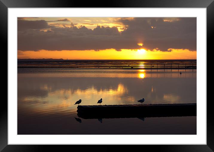Birds eye view of a West kirby sunset Framed Mounted Print by Paul Farrell Photography